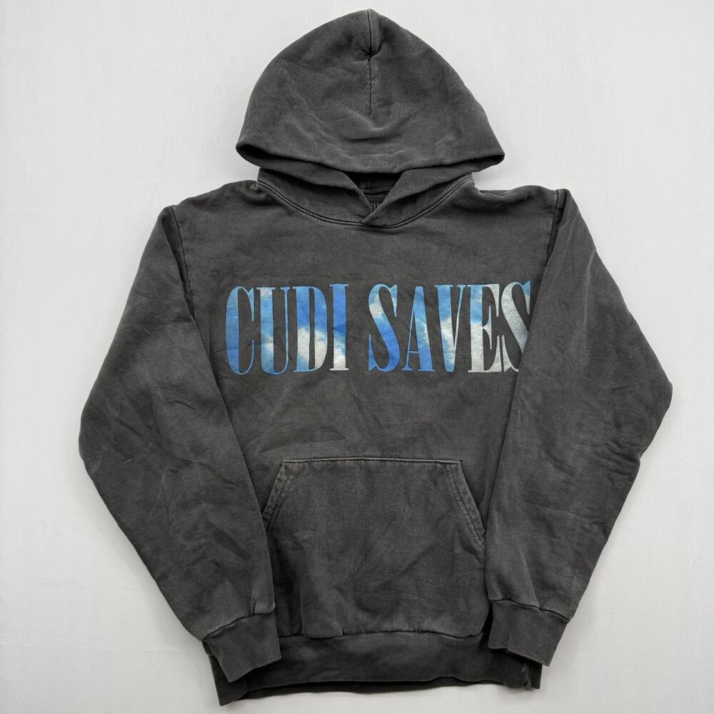 KID CUDI CUDI SAVES PULLOVER HOODIE VINTAGE WASH‎ SMALL